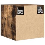 vidaXL Meubles TV muraux 2 Pièces Chêne fumé 30 5x30x30 cm