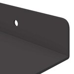 vidaXL Étagère Murale avec étagère 2 Pièces Noir 80 x 9 x 2.5 cm