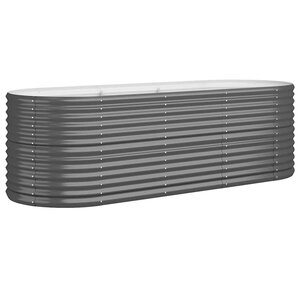 vidaXL Lit surélevé de jardin Acier galvanisé Anthracite