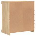 vidaXL Buffet avec lumières LED chêne sonoma 60 5x37x67 cm