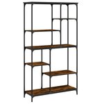 vidaXL Bibliothèque chêne fumé 99x35 5x176 cm bois ingénierie acier