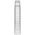 vidaXL Paniers à gabions arqués 10 Pièces 200x30x140/160 cm Fer galvanisé