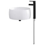 vidaXL Lavabo de salle de bains Noir Mat 38 5 x 38 5 x 16 cm métal