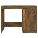 Bureau table poste de travail meuble d'ordinateur informatique étude chêne fumé 100 x 50 x 76 cm bois d'ingénierie brun 02_0023566