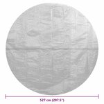 vidaXL Film solaire de piscine flottant PE 527 cm Gris