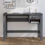 vidaXL Bureau HAMAR Gris foncé 110x40x75 cm Bois massif de pin