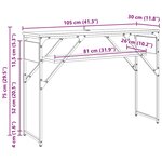 vidaXL TableConsole Bois Ancien 105x30x75cm Bois d'ingénierie