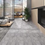 vidaXL Dalles de plancher PVC 5 02 m² 2 mm autoadhésif marron ciment