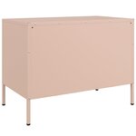 vidaXL Meubles TV 2 Pièces rose 68x39x50 5 cm acier
