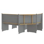 vidaXL Ensemble à manger REINE 3 Pièces marron miel gris bois pin massif