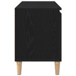 Meuble TV vidaXL avec pieds en bois Noir Chêne 102x35x50 cm