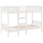 vidaXL Lit superposé Blanc 75x190 cm Bois de pin massif