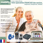 Le basic sympa 4G bleu, téléphone portable senior SOS avec GPS. Débloqué.
