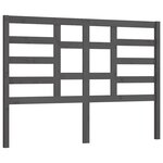 vidaXL Tête de lit Gris 126x4x104 cm Bois massif de pin