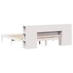 vidaXL Lit bibliothèque sans matelas blanc 180x200 cm bois pin massif