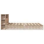 vidaXL Lit bibliothèque sans matelas 160x200 cm bois massif