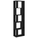 vidaXL Bibliothèque/Séparateur de pièce chêne noir 45x24x159 cm