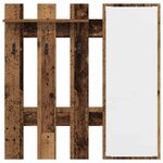 vidaXL Porte-manteau mural Montage mural Bois ancien 100 x 10 x 100 cm
