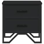 vidaXL Table de chevet noir 40x41x40 cm bois d’ingénierie