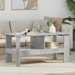 vidaXL Table basse Gris béton 90 x 50 x 45 cm Bois d'ingénierie