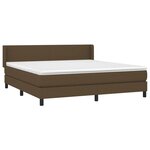 vidaXL Sommier à lattes de lit avec matelas Marron foncé 160x200 cm