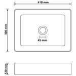 vidaXL Lavabo de luxe Rose mat 41x30x12 cm Céramique