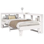 vidaXL Lit bibliothèque sans matelas blanc 90x200cm bois de pin massif