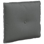vidaXL Coussin de Dos Gris foncé 50 x 19 x 45 cm tissu