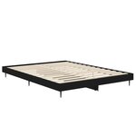 vidaXL Cadre de lit sans matelas noir 140x190 cm bois d'ingénierie