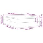 vidaXL Lit avec rangement et matelas Bleu 140 x 190 cm Polyester