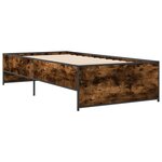 vidaXL Cadre de lit Chêne fumé 80 x 200 cm Bois d'ingénierie