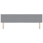 vidaXL Tête de lit LED avec bandes LED Gris clair 200 cm tissu