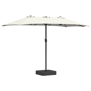 vidaXL Parasol de jardin Couleur sable 385 x 209 x 244 cm tissu