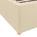vidaXL Cadre de lit avec matelas Crème 100 x 200 cm tissu
