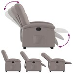 vidaXL Fauteuil inclinable taupe tissu