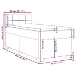 vidaXL Sommier à lattes de lit avec matelas Bleu 80x200 cm Tissu