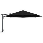 vidaXL Parasol de jardin Noir et Noir 248 x 248 x 148 cm