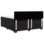 vidaXL Sommier à lattes de lit avec matelas Noir 180x200 cm Velours