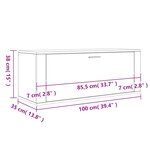 vidaXL Armoire à chaussures murale Chêne sonoma 100x35x38 cm