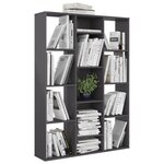 vidaXL Cloison de séparation Gris brillant 100x24x140 cm Aggloméré