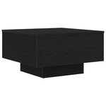 vidaXL Table Basse Chêne noir 55 x 55 x 31 cm Bois d'ingénierie