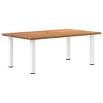 vidaXL Table à manger marron clair bois de chêne massif rectangulaire