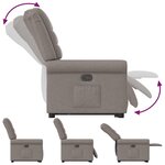 vidaXL Fauteuil inclinable taupe tissu
