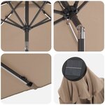 vidaXL Parasol de jardin avec lumières LED et base 230 x 230 cm