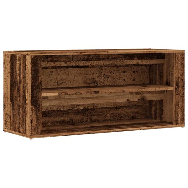 vidaXL Banc à chaussures vieux bois 100x35x45 cm bois d'ingénierie