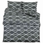 vidaXL Ensemble de housse de couette Gris 140x200 cm Coton