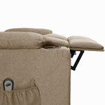 vidaXL Fauteuil inclinable électrique Taupe Tissu