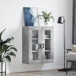 vidaXL Armoire murale gris béton 69 5x34x90 cm