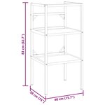 vidaXL Cadre de lavabo de salle de bain Blanc 40x38x83 cm Fer