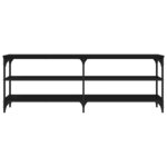 vidaXL Meuble TV noir 140x30x50 cm bois d'ingénierie